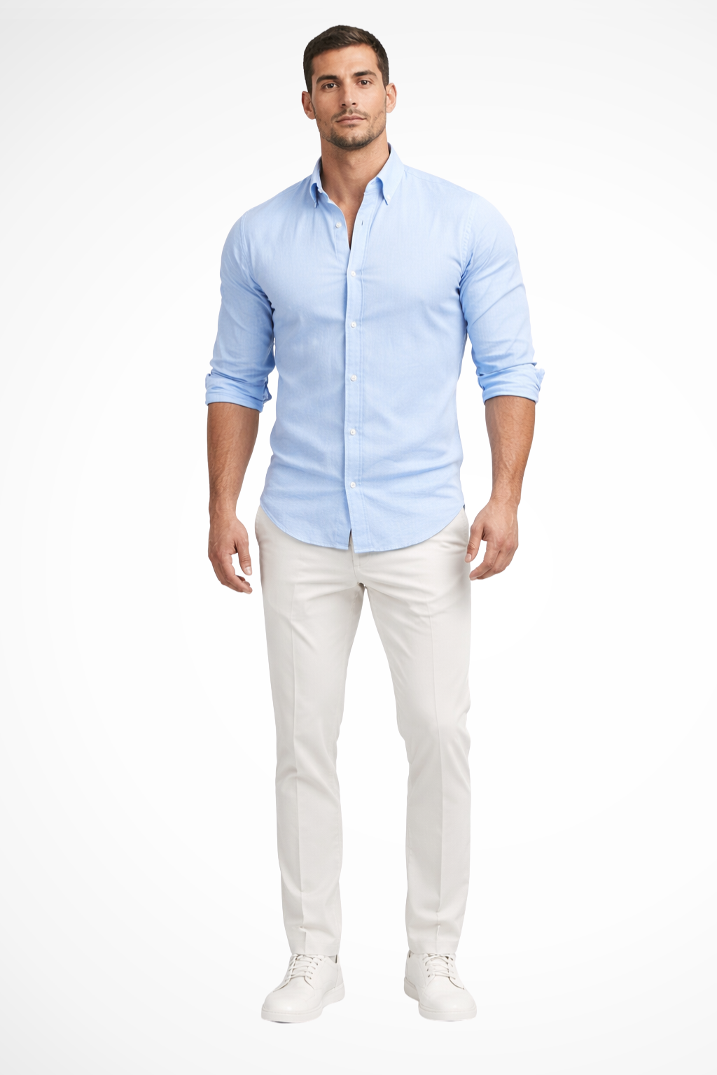 Men’s Relaxed Cotton Summer Shirt | Loose-Fit Long Sleeve Lapel Top