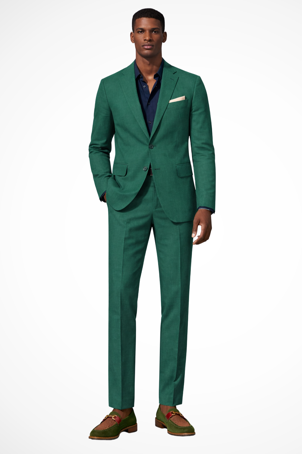 Men’s Slim-Fit Summer Wedding Suit | Single-Breasted Notch Lapel Blazer & Trousers