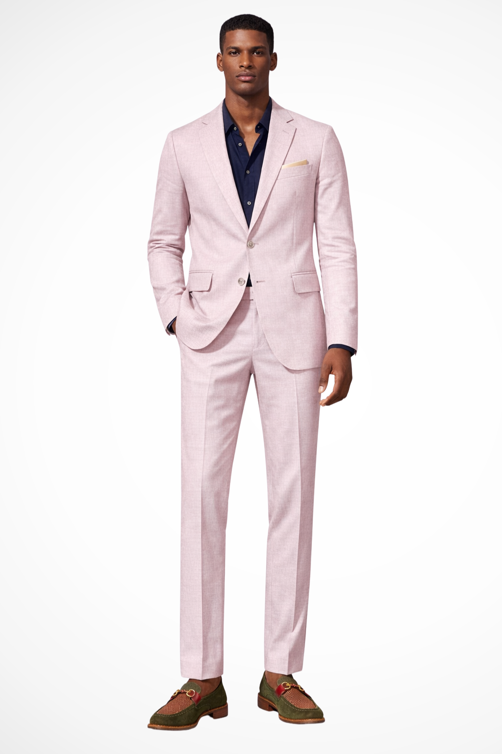 Men’s Slim-Fit Summer Wedding Suit | Single-Breasted Notch Lapel Blazer & Trousers