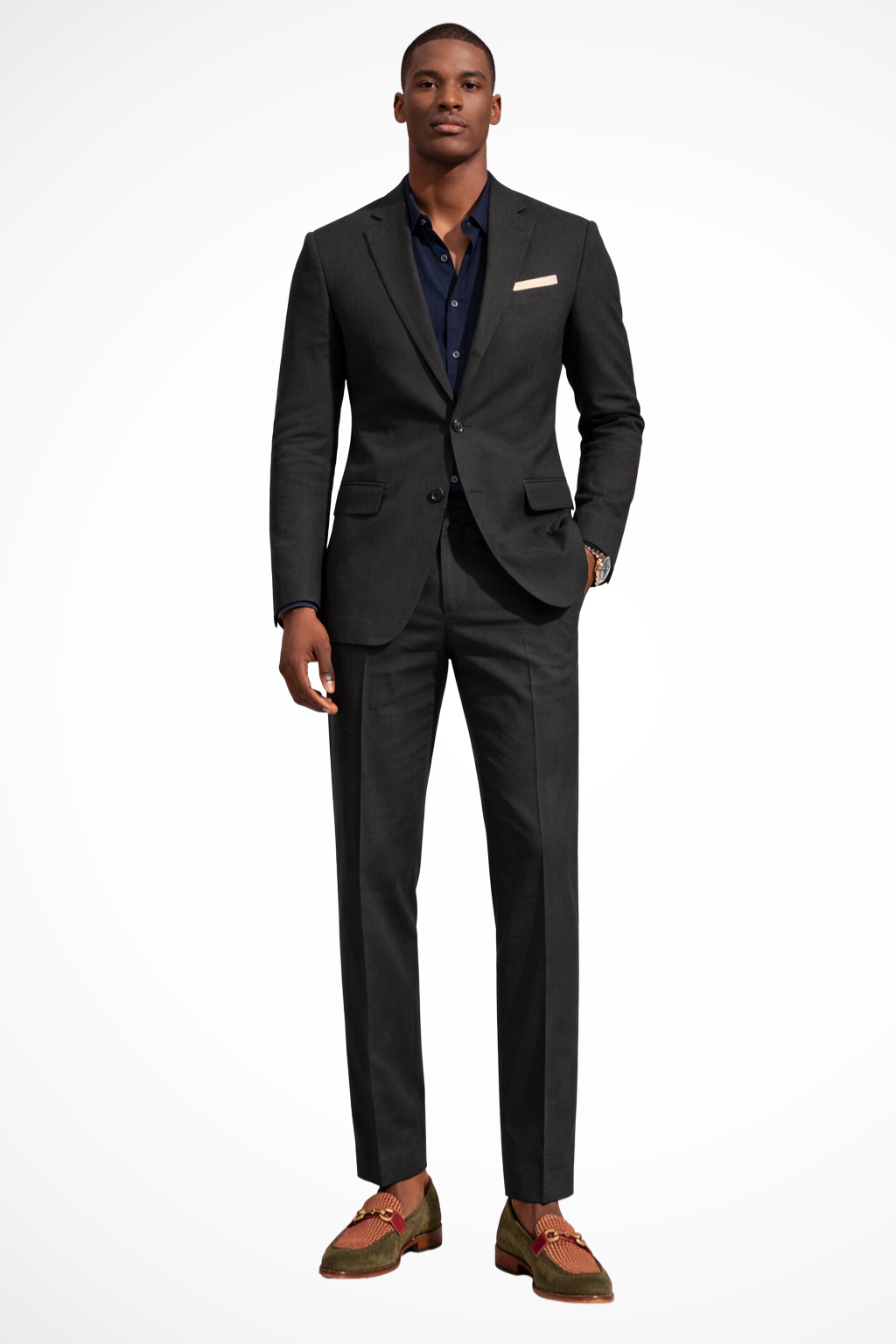 Men’s Slim-Fit Summer Wedding Suit | Single-Breasted Notch Lapel Blazer & Trousers
