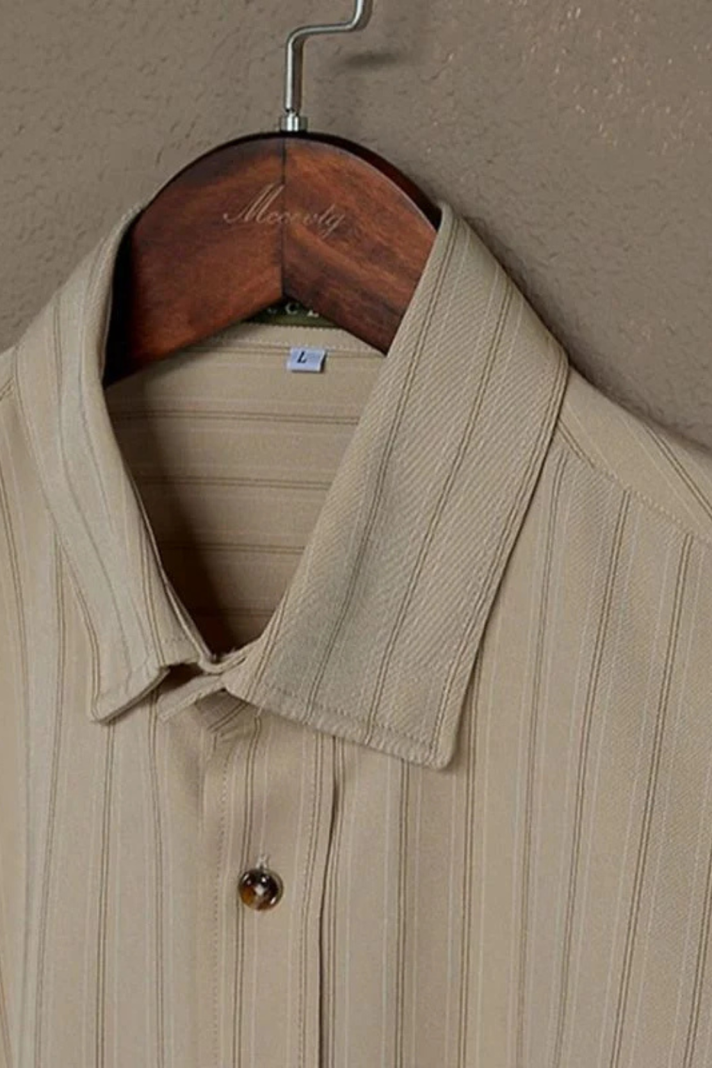Men’s Vertical Striped Dress Shirt | Tailored Long Sleeve Button-Down