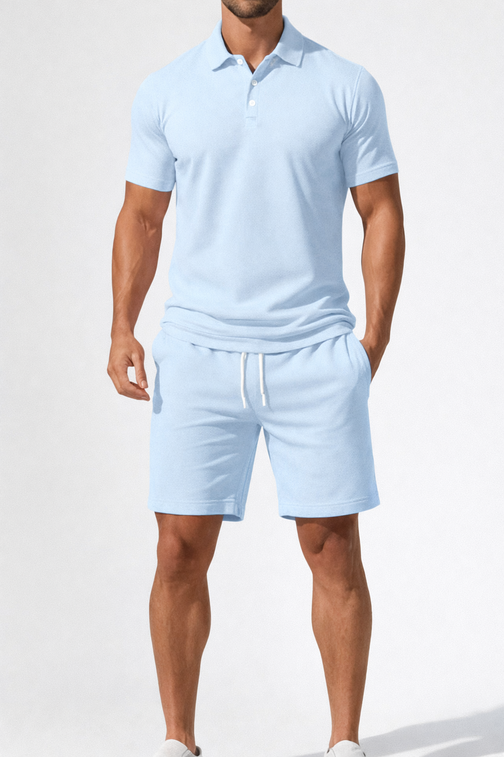 Men’s Midnight Summer Co-ord | classic Polo Shirt & Adjustable Drawstring Shorts