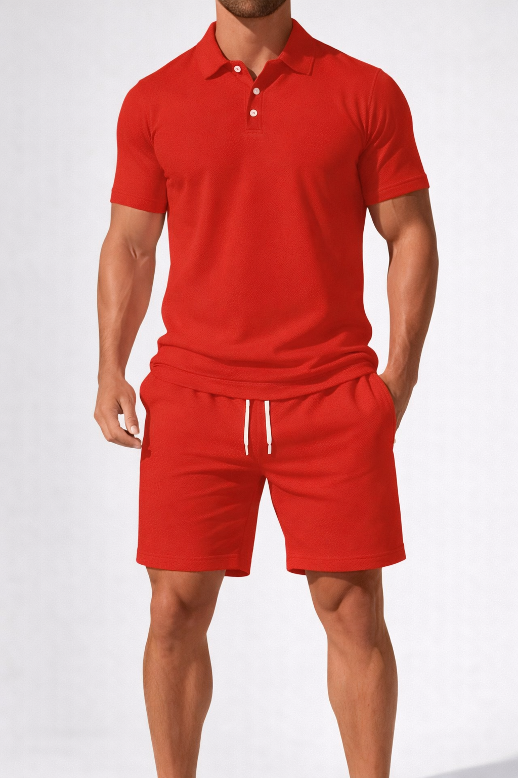 Men’s Midnight Summer Co-ord | classic Polo Shirt & Adjustable Drawstring Shorts