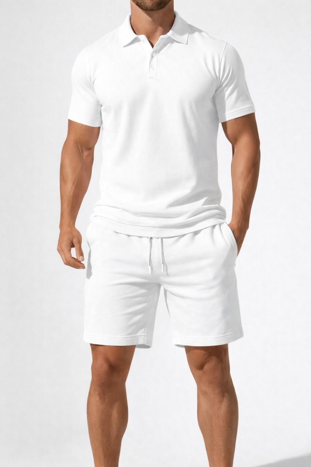 Men’s Midnight Summer Co-ord | classic Polo Shirt & Adjustable Drawstring Shorts